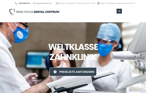 Vorschau von zahnklinik.co.hu, Zahnklinik Denis und Focus Dental