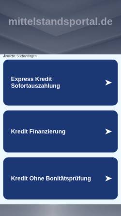 Vorschau der mobilen Webseite www.mittelstandsportal.de, Mittelstandsportal - Interessengemeinschaft Mittelstand e.V.