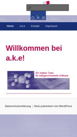 Vorschau der mobilen Webseite www.ake-software.de, a.k.e Software GmbH