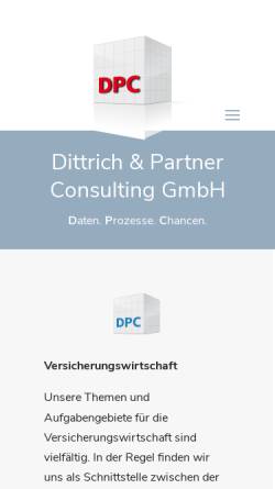 Vorschau der mobilen Webseite dpc.de, Dittrich & Partner Consulting GmbH