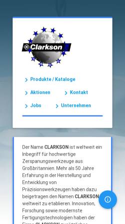 Vorschau der mobilen Webseite www.clarkson.de, Clarkson GmbH