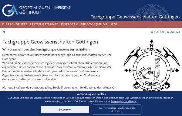 Vorschau von www.uni-goettingen.de, Fachgruppe Geowissenschaften Göttingen