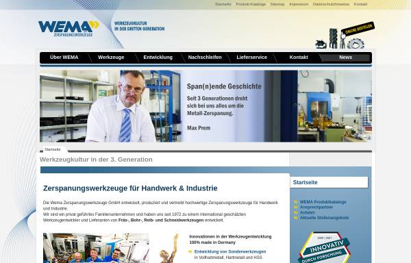 Vorschau von www.wema-zerspanungswerkzeuge.de, Meta-cut GmbH