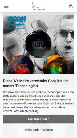 Vorschau der mobilen Webseite www.balldealers.de, Ball Dealers, Frank Heine