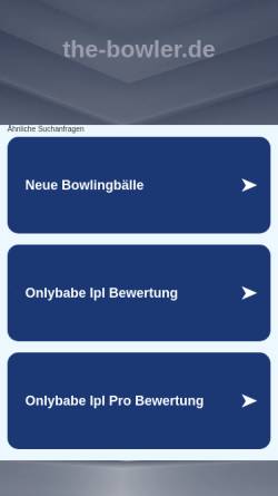 Vorschau der mobilen Webseite www.the-bowler.de, The Bowler, Inh. Dirk Tzschapke