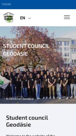 Vorschau der mobilen Webseite fachschaft.geod.uni-bonn.de, Fachschaft Geodäsie und Geoinformation Uni Bonn