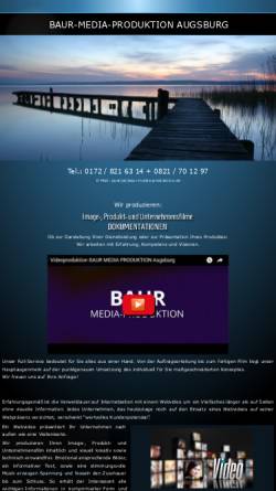 Vorschau der mobilen Webseite www.baur-media-produktion.de, Baur.media.produktion