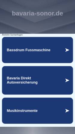 Vorschau der mobilen Webseite www.bavaria-sonor.de, Bavaria Sonor