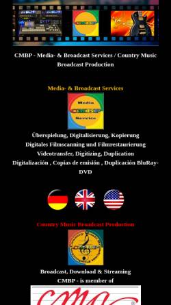 Vorschau der mobilen Webseite www.cmbp.de, CMBP-TV-Video- & Musicproduction