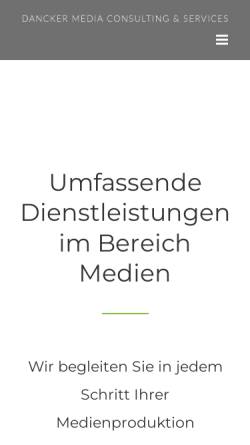 Vorschau der mobilen Webseite dancker-media-services.de, Dancker-Media-Services GmbH