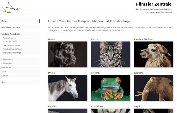 Vorschau von www.filmtierzentrale.de, FilmTier Zentrale Deutschland GmbH