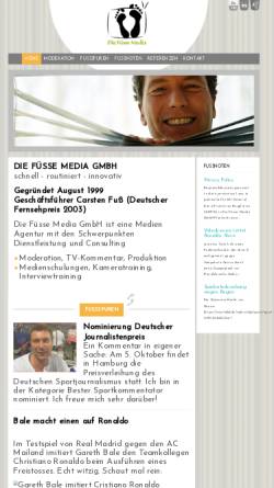 Vorschau der mobilen Webseite fuesse-media-gmbh.de, Die Füsse Media GmbH