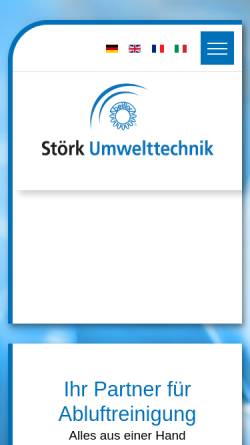 Vorschau der mobilen Webseite www.stoerk-umwelttechnik.de, Störk Umwelttechnik GmbH