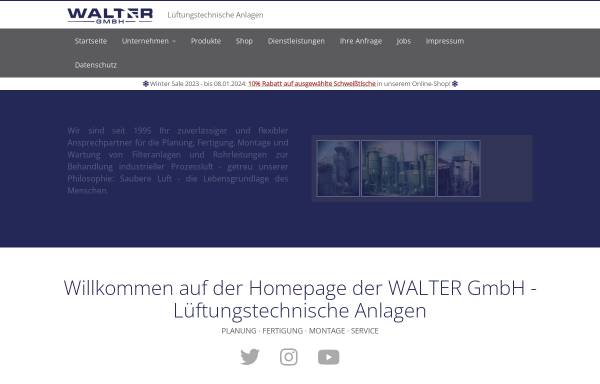 Vorschau von www.waltergmbh.de, Walter GmbH - Lüftungstechnische Anlagen