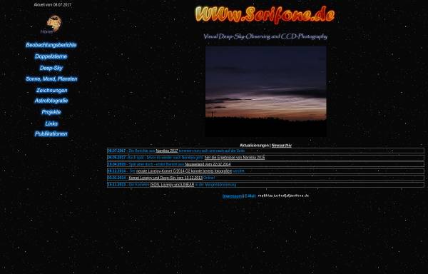 Vorschau von www.serifone.de, Visual Deep Sky Observing und CCD-Imaging [Juchert, Matthias]