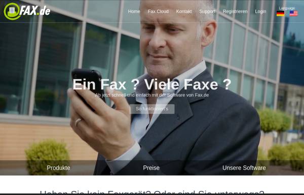 Vorschau von www.fax.de, FAX.de GmbH