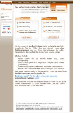 Vorschau der mobilen Webseite www.fax-senden.de, Online fax-senden.de