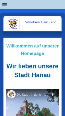 Vorschau der mobilen Webseite www.vifi-hanau.de, Videofilmer Hanau e.V.