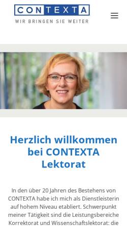 Vorschau der mobilen Webseite www.contexta.de, Contexta - Dr. Anette Nagel und Petra Oerke GbR