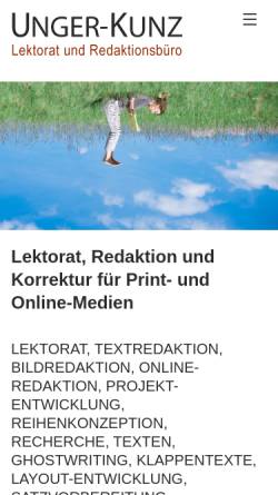 Vorschau der mobilen Webseite www.unger-kunz.de, Unger-Kunz GbR