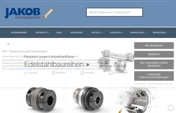 Vorschau von www.jakobantriebstechnik.de, Jakob GmbH & Co. Antriebstechnik KG