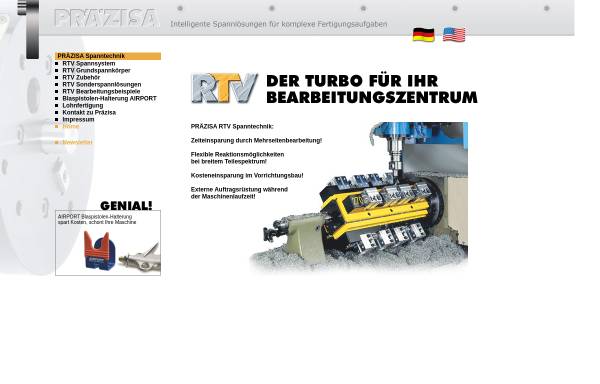 Vorschau von www.praezisa-rtv.de, Präzisa Metallbearbeitung GmbH