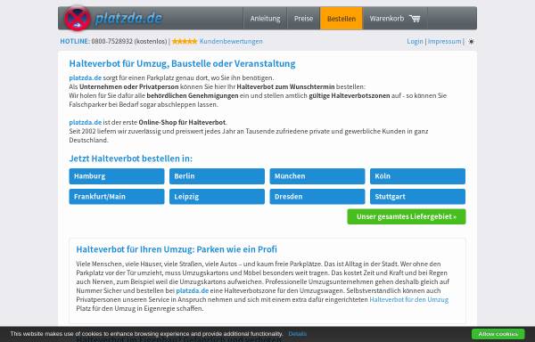Vorschau von www.moveasy.de, Umzug Angebote und Halteverbot