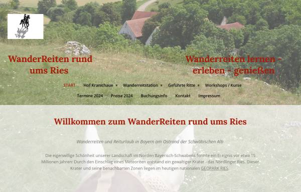 Vorschau von www.wanderreiten-donau-ries.de, Wanderreiten rund ums Ries