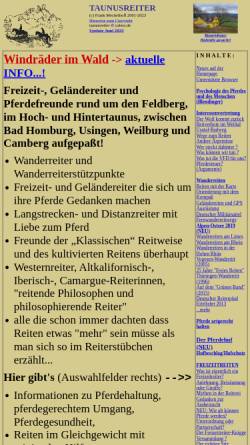Vorschau der mobilen Webseite www.taunusreiter.de, Wissenswertes für Wanderreiter