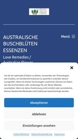 Vorschau der mobilen Webseite www.busch-blueten.de, Australische Buschblüten