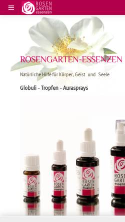 Vorschau der mobilen Webseite www.rosengarten-essenzen.com, Rosengarten Essenzen