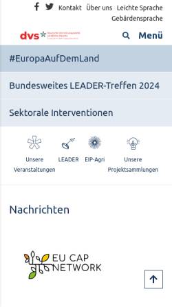Vorschau der mobilen Webseite www.netzwerk-laendlicher-raum.de, Deutsche Vernetzungsstelle Ländliche Räume