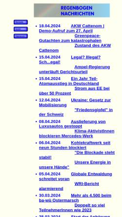 Vorschau der mobilen Webseite www.netzwerk-regenbogen.de, Netzwerk Regenbogen