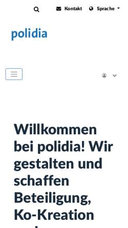 Vorschau der mobilen Webseite www.politik.de, Politik.de, Polidia GmbH