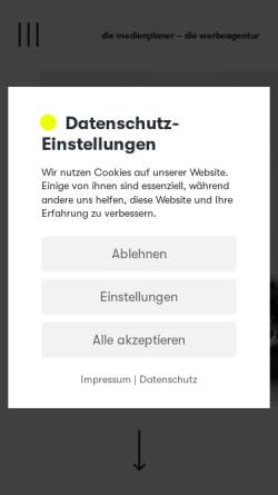 Vorschau der mobilen Webseite www.die-medienplaner.de, Die medienplaner GmbH