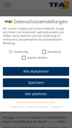 Vorschau der mobilen Webseite www.wettershop.de, Wettershop GmbH