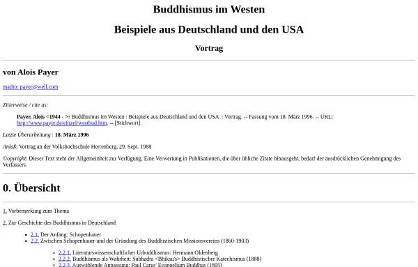 Vorschau von www.payer.de, Buddhismus im Westen