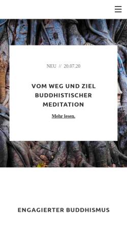 Vorschau der mobilen Webseite www.buddhanetz.de, Netzwerk engagierter Buddhismus