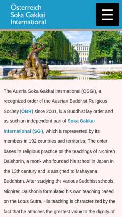 Vorschau der mobilen Webseite www.oesgi.org, Österreich Soka Gakkai International