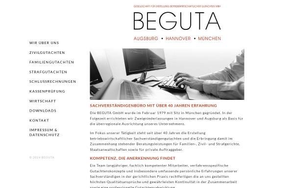 Vorschau von www.beguta.de, BeGuta Ges. für Erstellung Betriebswirtschaftlicher Gutachten mbH