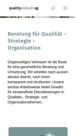 Vorschau der mobilen Webseite qualityconsult.ch, Qualityconsult AG