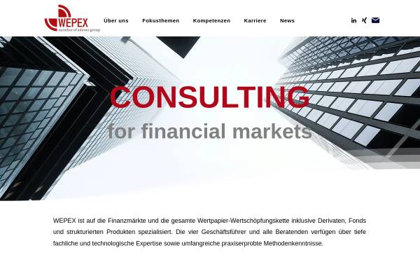 Vorschau von www.wepex.de, Wepex Unternehmensberatung - Hummel & Partner