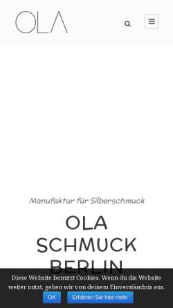 Vorschau der mobilen Webseite ola-schmuck.berlin, Ola Schmuck , Roberto Fernandez