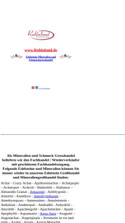 Vorschau der mobilen Webseite www.rubinland.de, Rubinland, Harald Melcher