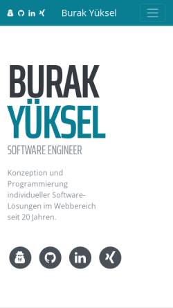 Vorschau der mobilen Webseite www.burak-yueksel.de, Yüksel, Burak