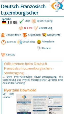Vorschau der mobilen Webseite ci.physik.uni-saarland.de, Deutsch-französischer Studiengang