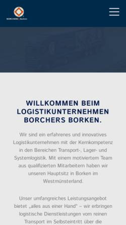 Vorschau der mobilen Webseite www.borchers.de, Borchers GmbH