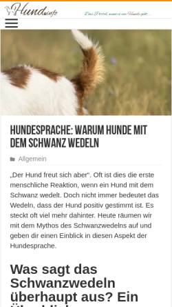 Vorschau der mobilen Webseite hundesprache.net, Hundesprache - Tierpsychologe Jörg Tschentscher