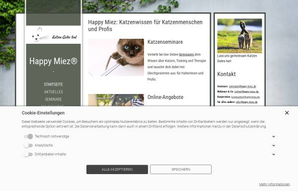 Vorschau von www.mobile-katzenschule.de, Mobile Katzenschule Happy Miez