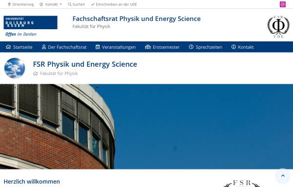 Vorschau von www.uni-due.de, Fachschaft Physik der Universität Duisburg-Essen